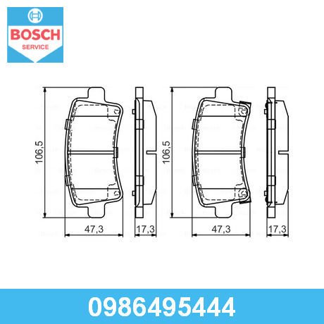 Opel insignia Arka Fren Balata Takımı Bosch Marka 0986495444